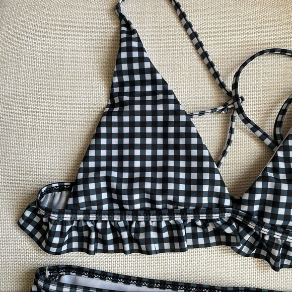 Gingham triangle bikini set - Picture 4 of 5